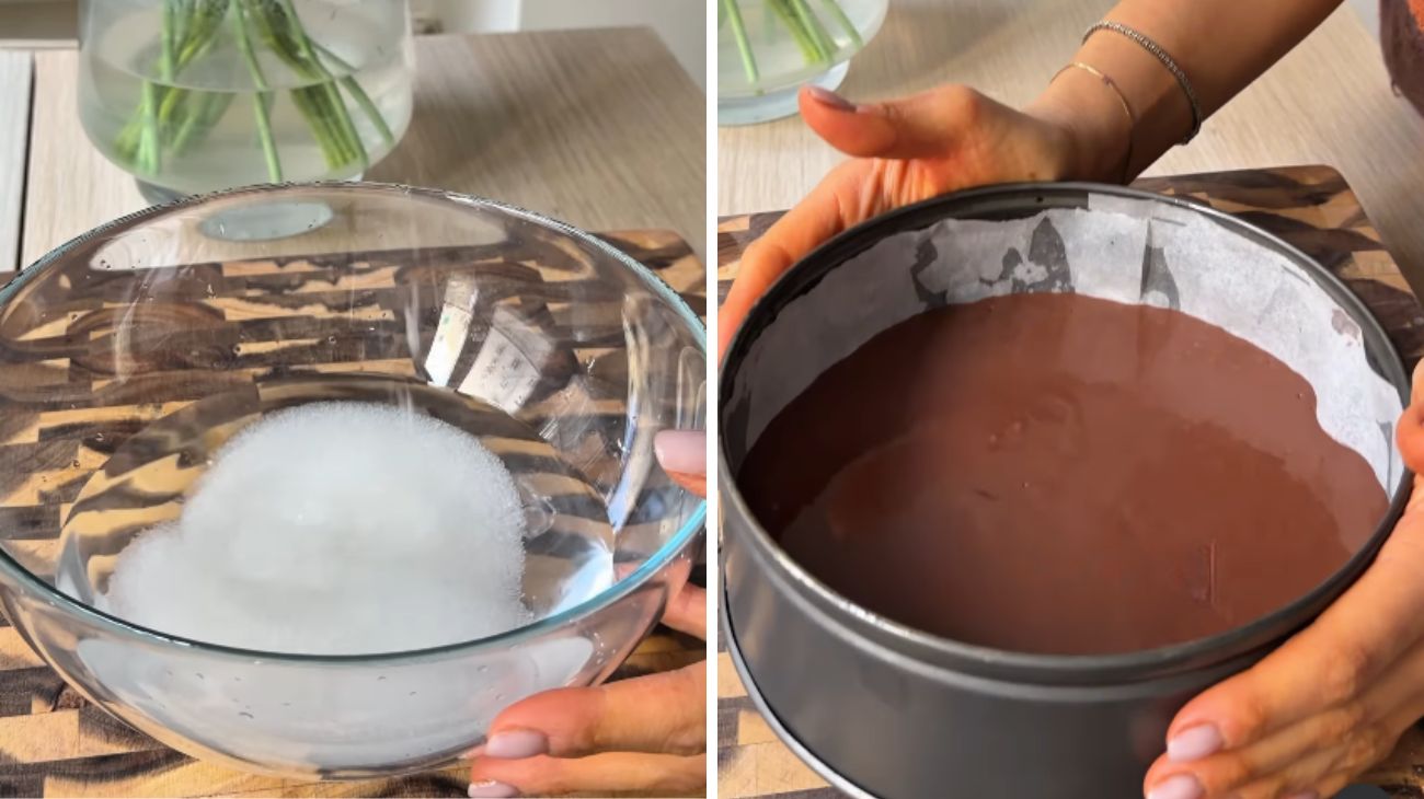 Torta all'acqua al cioccolato
