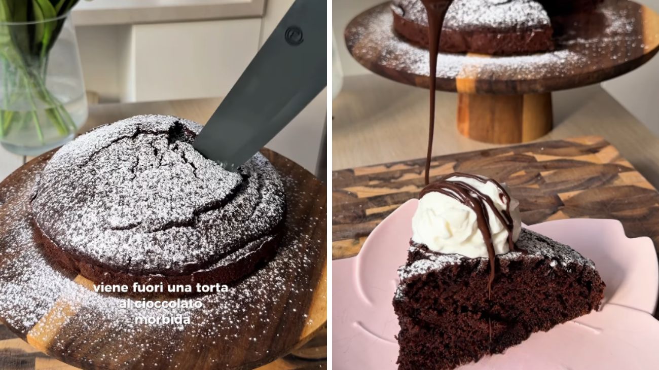 Torta all'acqua cioccolato
