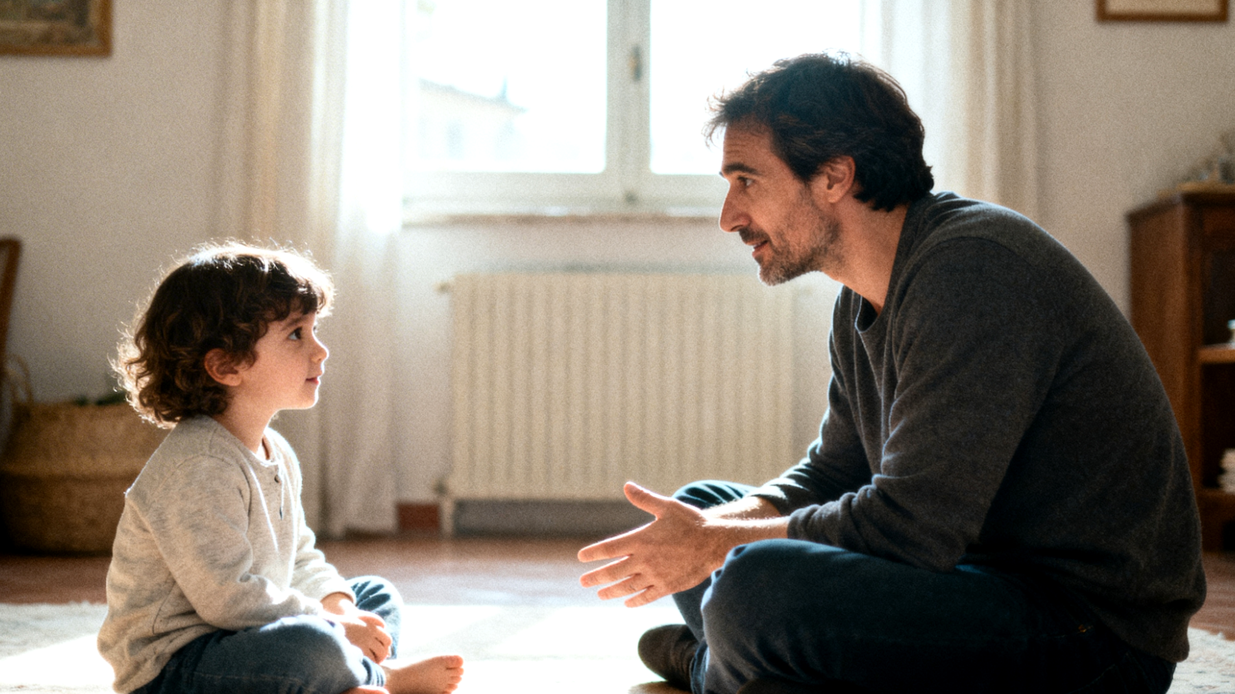 I genitori faticano a creare momenti di dialogo emotivo autentico con i loro bambini, limitandosi spesso alla gestione pratica della quotidianità senza esplorare sentimenti, paure e bisogni affettivi dei piccoli"
