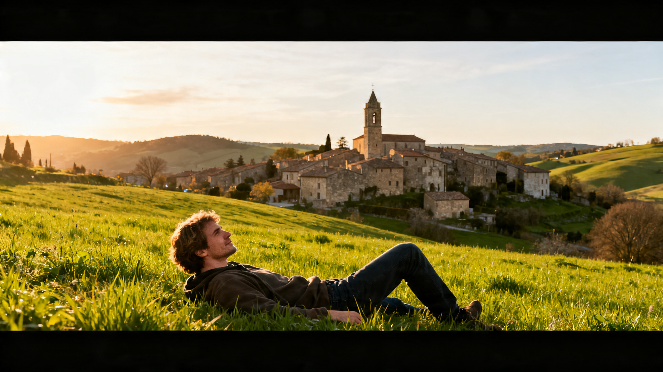 Contadini medievali riposo campagna ferie