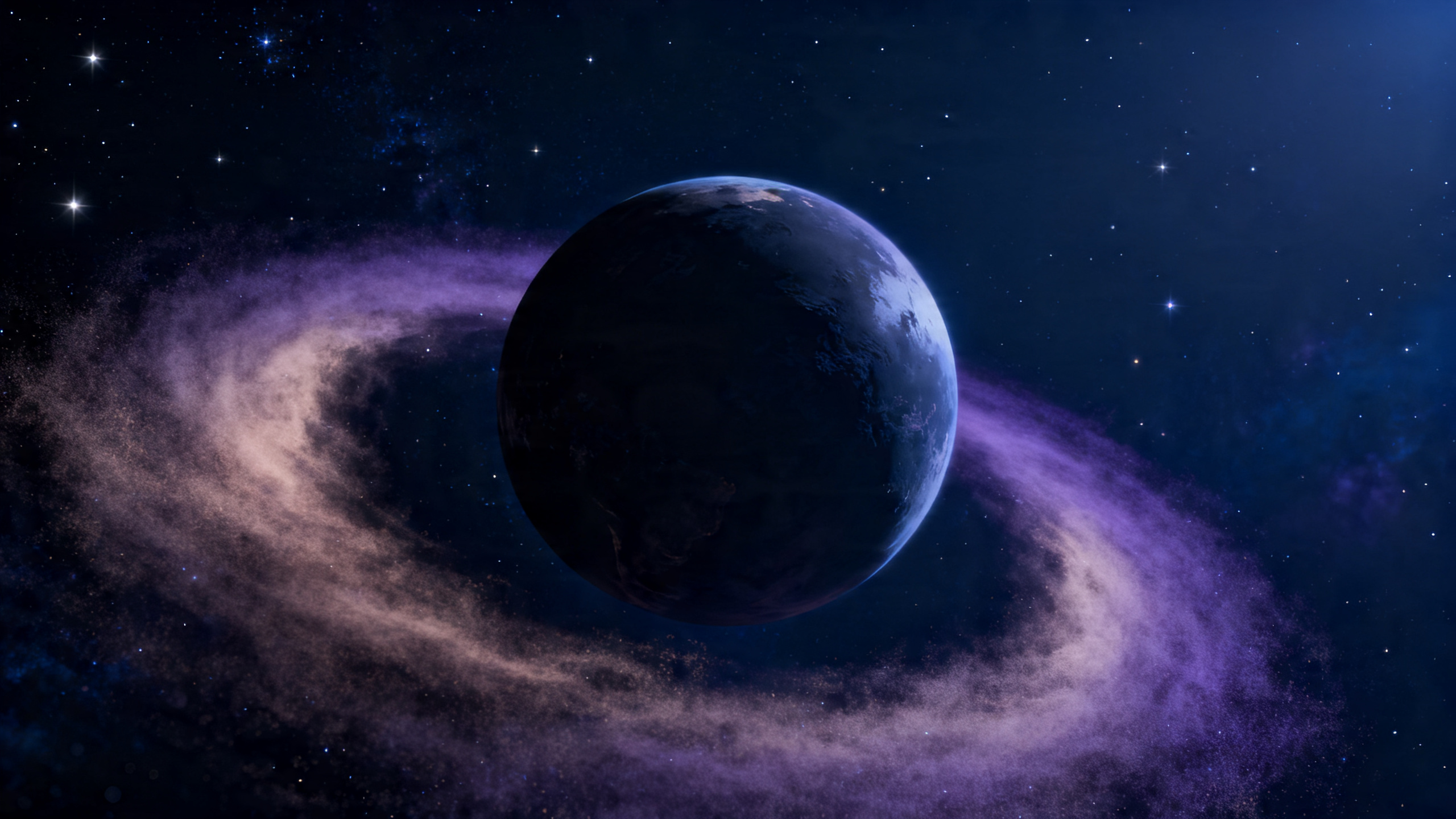 Pianeta vagabondo solitario nello spazio profondo circondato da un disco di polvere