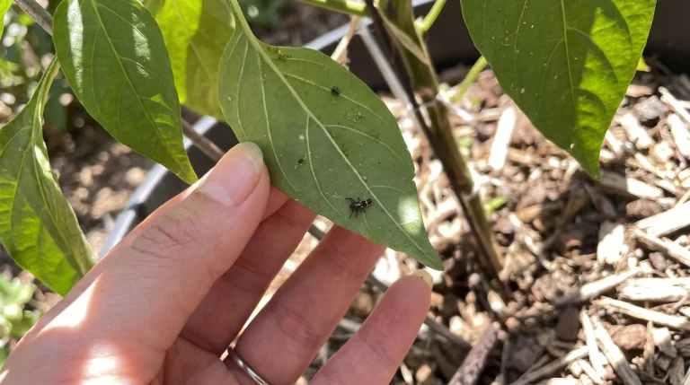 Larve di coccinella sul peperoncino: piccoli alligatori che divorano gli afidi